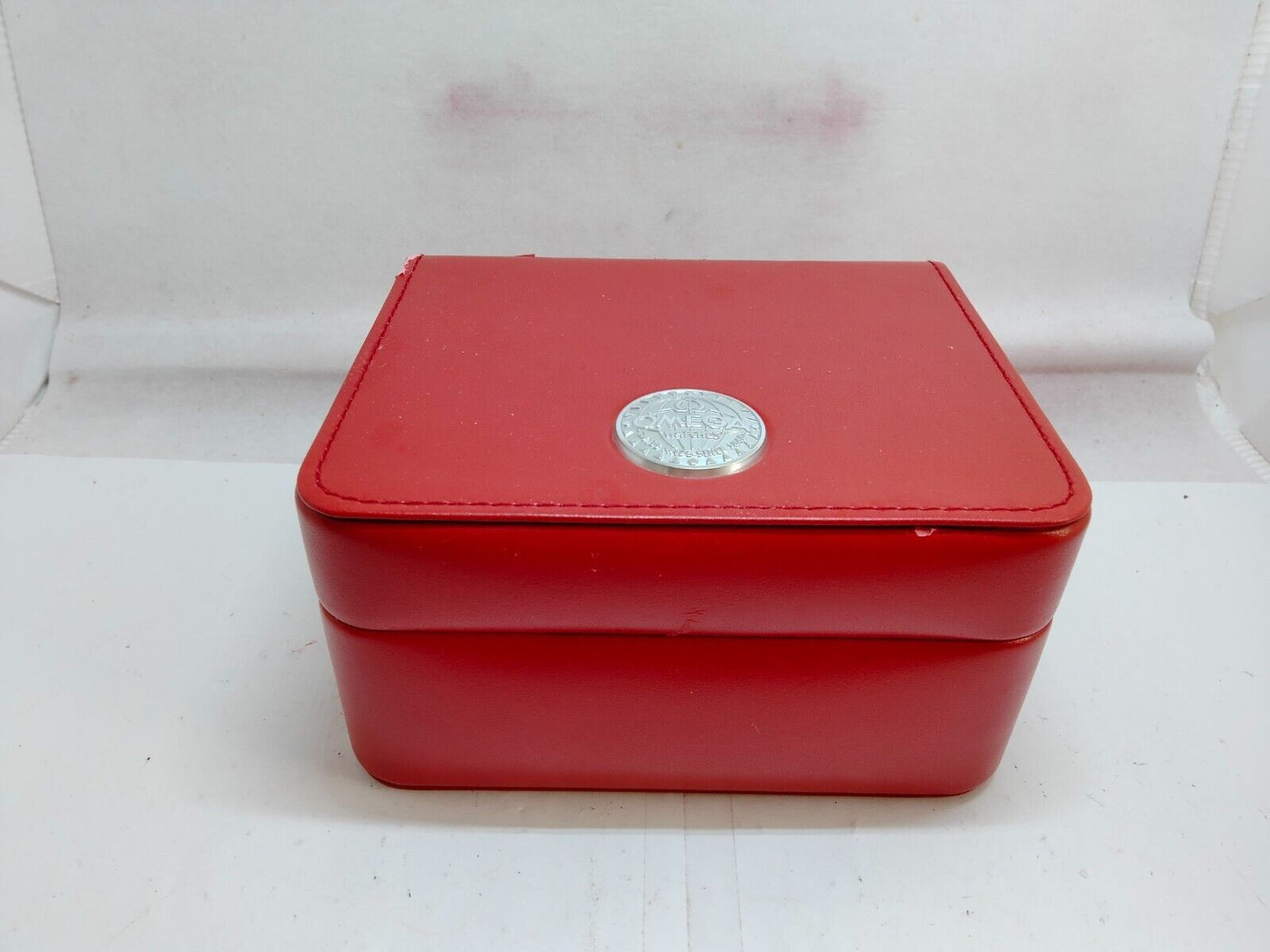 VINTAGE GENUINE OMEGA Seamaster Speedmaster watch box case Red 230809003yS