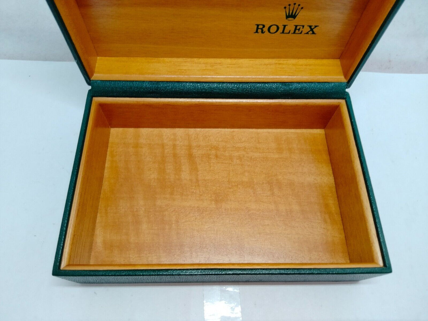 VINTAGE GENUINE ROLEX Green watch box case 68.00.08 no inner wood 230610001y1S