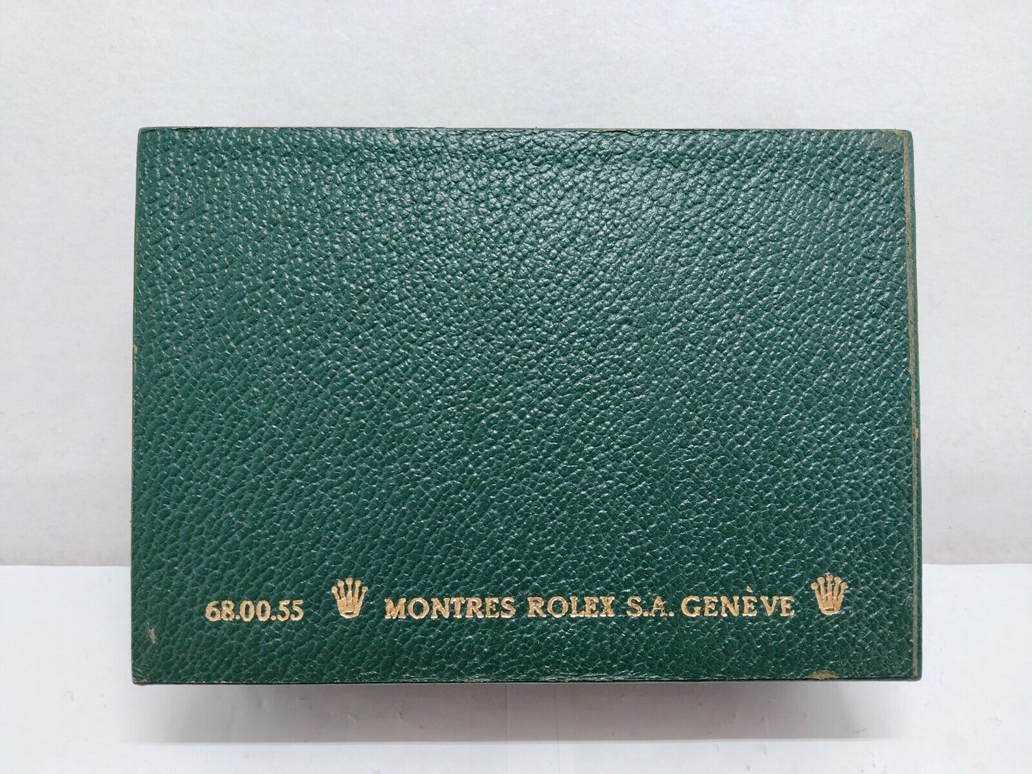 VINTAGE GENUINE ROLEX watch box case 68.00.55 Green no inner calendar 0129005y2S