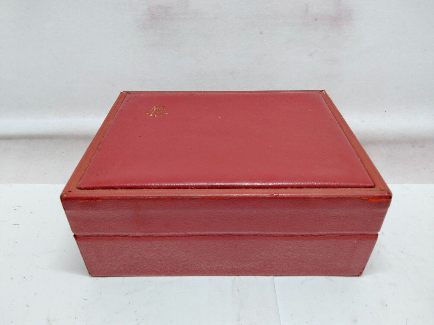 VINTAGE GENUINE ROLEX Red watch box case 14.00.02 no inner wood 230630001y2S