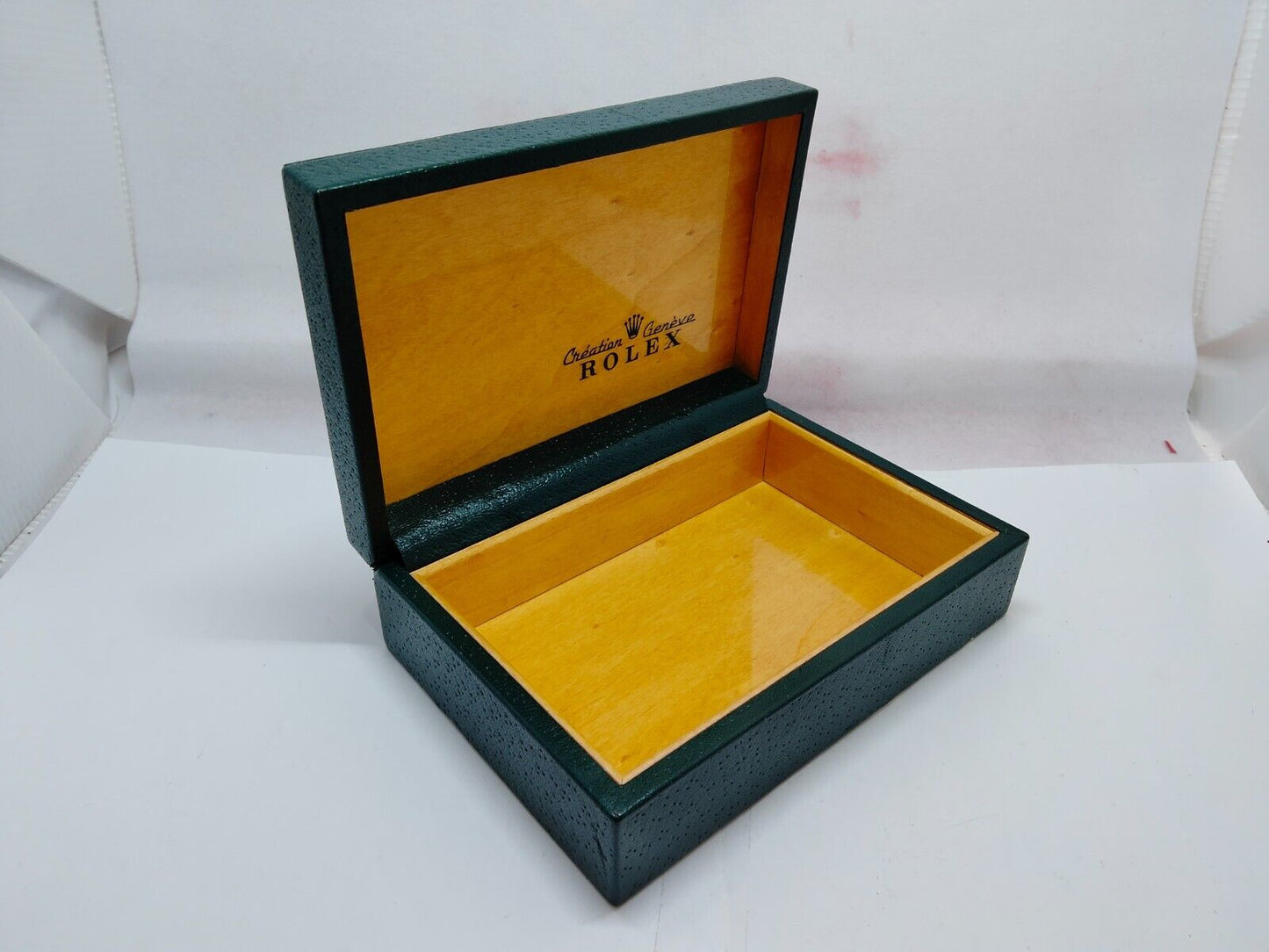 VINTAGE GENUINE ROLEX Green watch box case 68.00.3 no inner cushion 1029002y2S