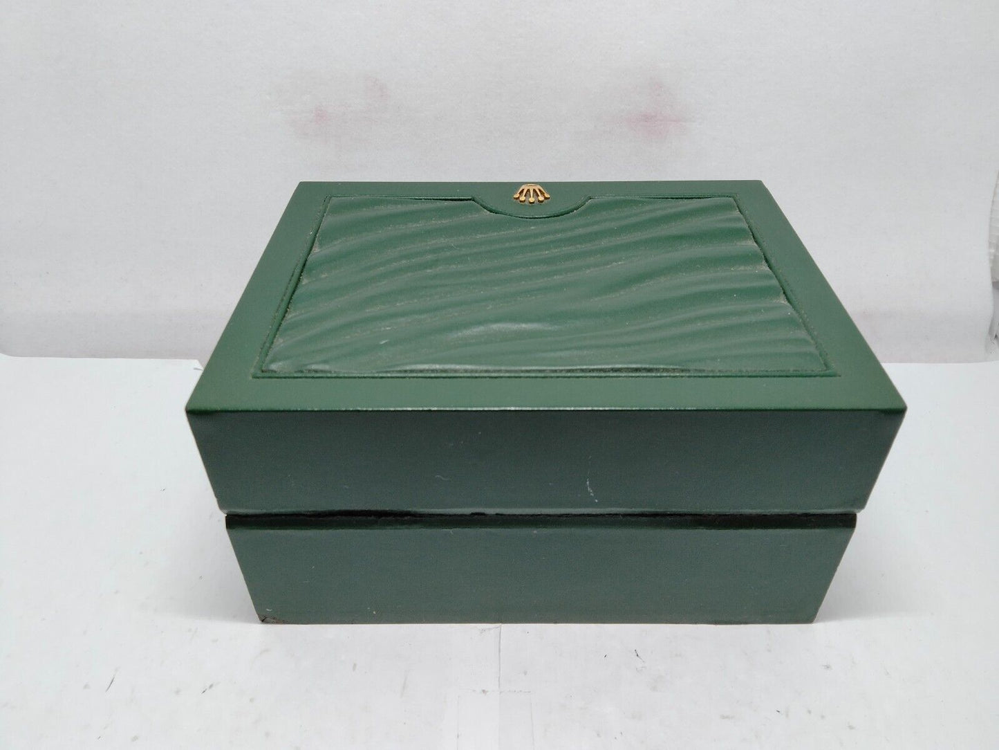 VINTAGE GENUINE ROLEX watch box case 30.00.02 no inner wave green 0119003y1S