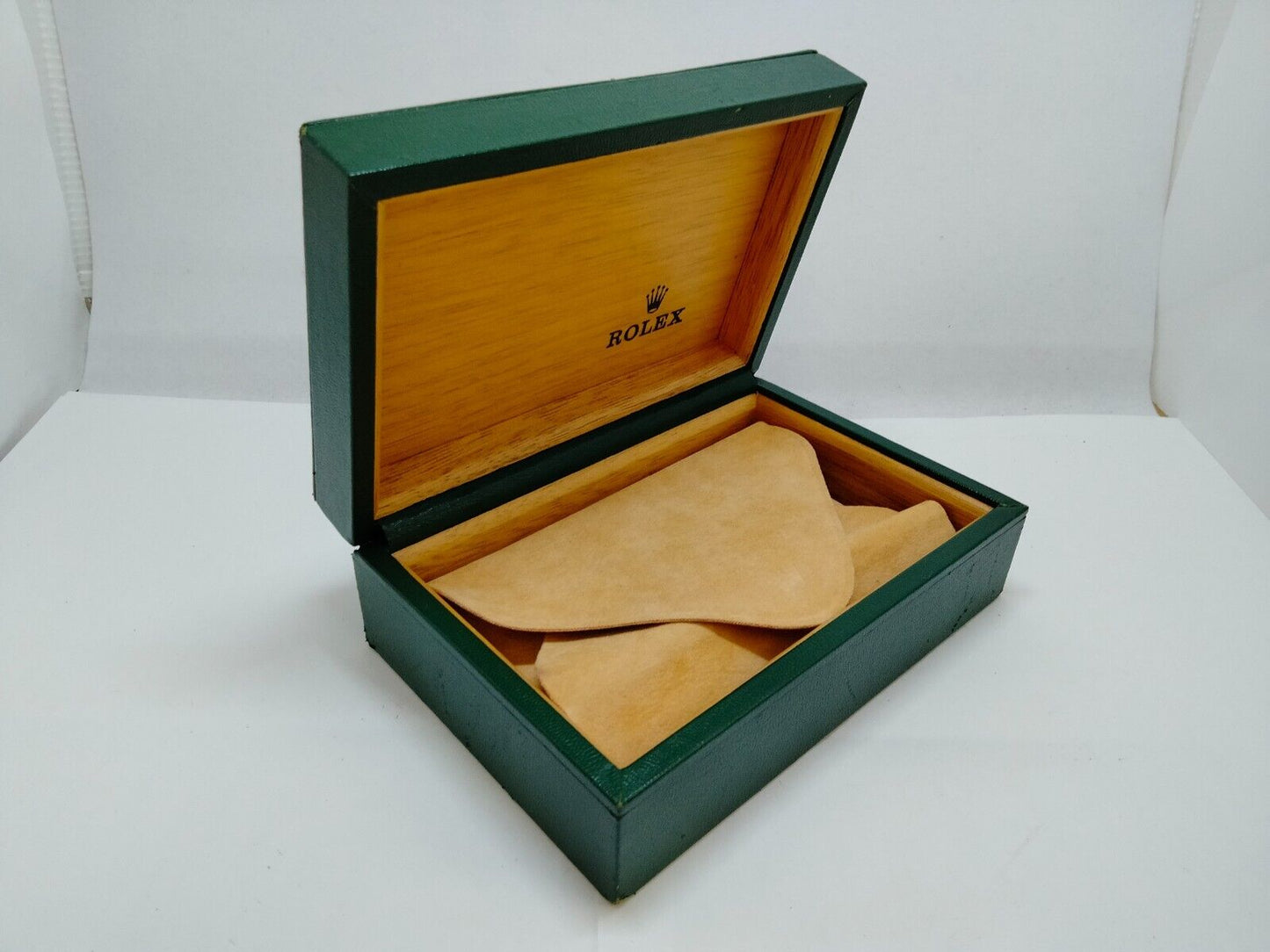 VINTAGE GENUINE ROLEX watch box case 68.00.06 no inner cushion green 0708002y1S