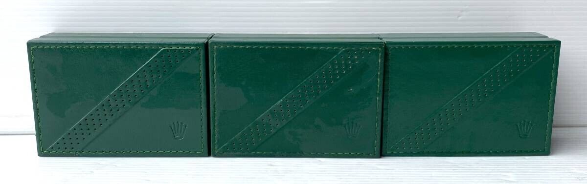 VINTAGE GENUINE ROLEX watch box case 68.00.2 Green 7 set no inner 231214006y1S