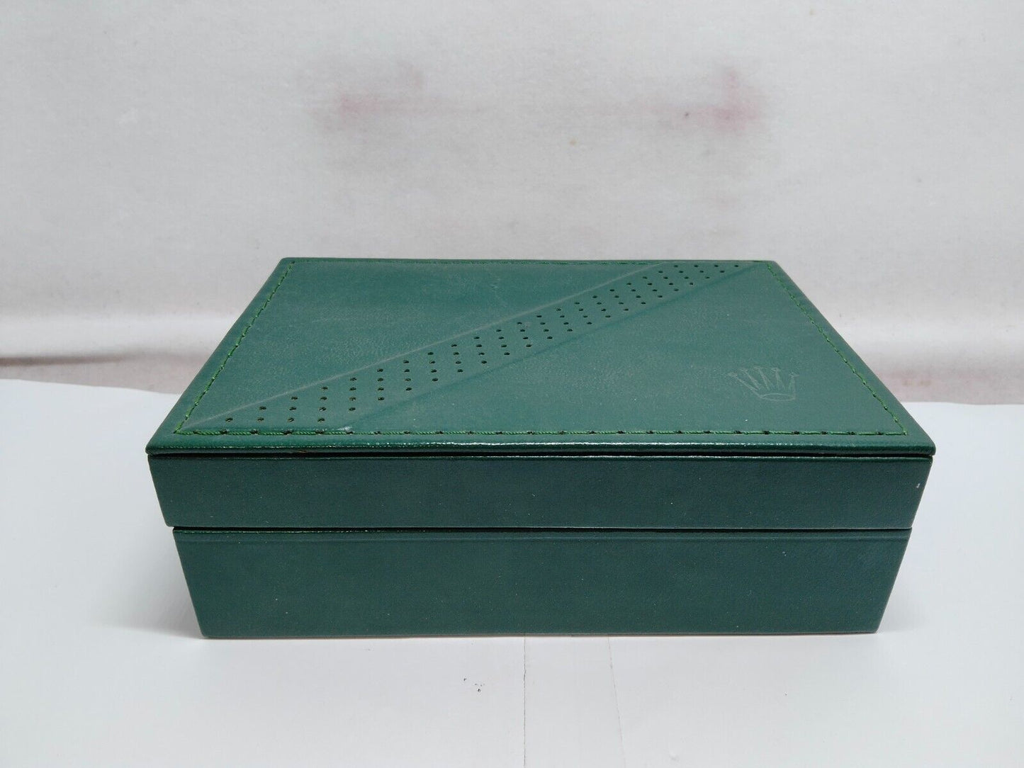 VINTAGE GENUINE ROLEX Green watch box case 68.00.2 no inner wood 230705001y3S