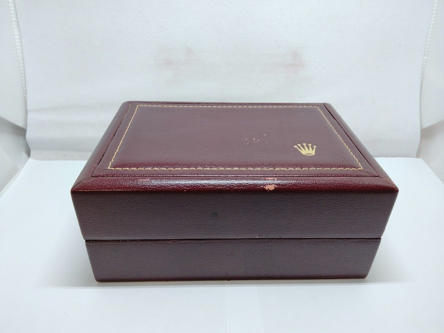 VINTAGE GENUINE ROLEX watch box case wood brown red 53.00.01 no inner 1009005y1S