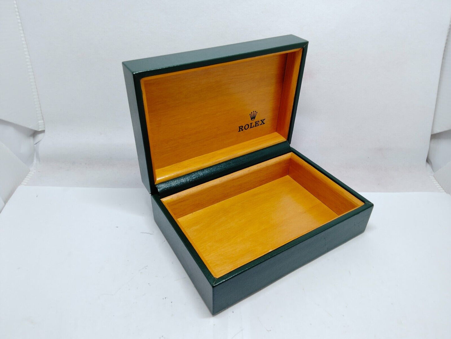 VINTAGE GENUINE ROLEX watch box case 68.00.2 no inner cushion wood 1210002y2S