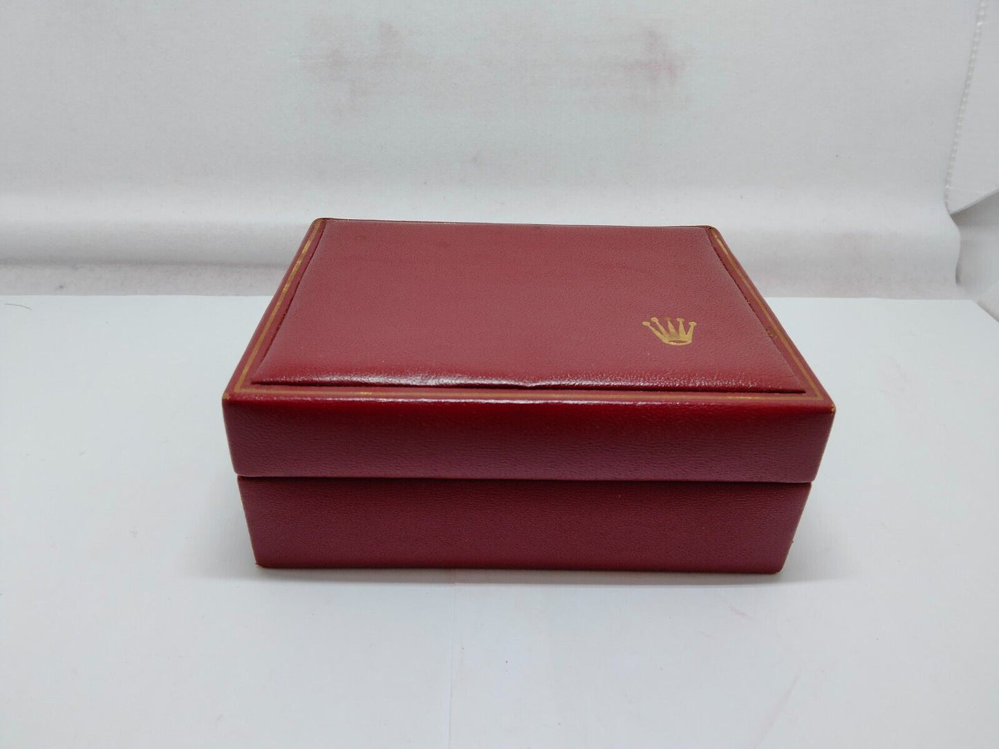 VINATAGE GENUINE ROLEX watch box case red wood leather 14.00.08 1021003y1S