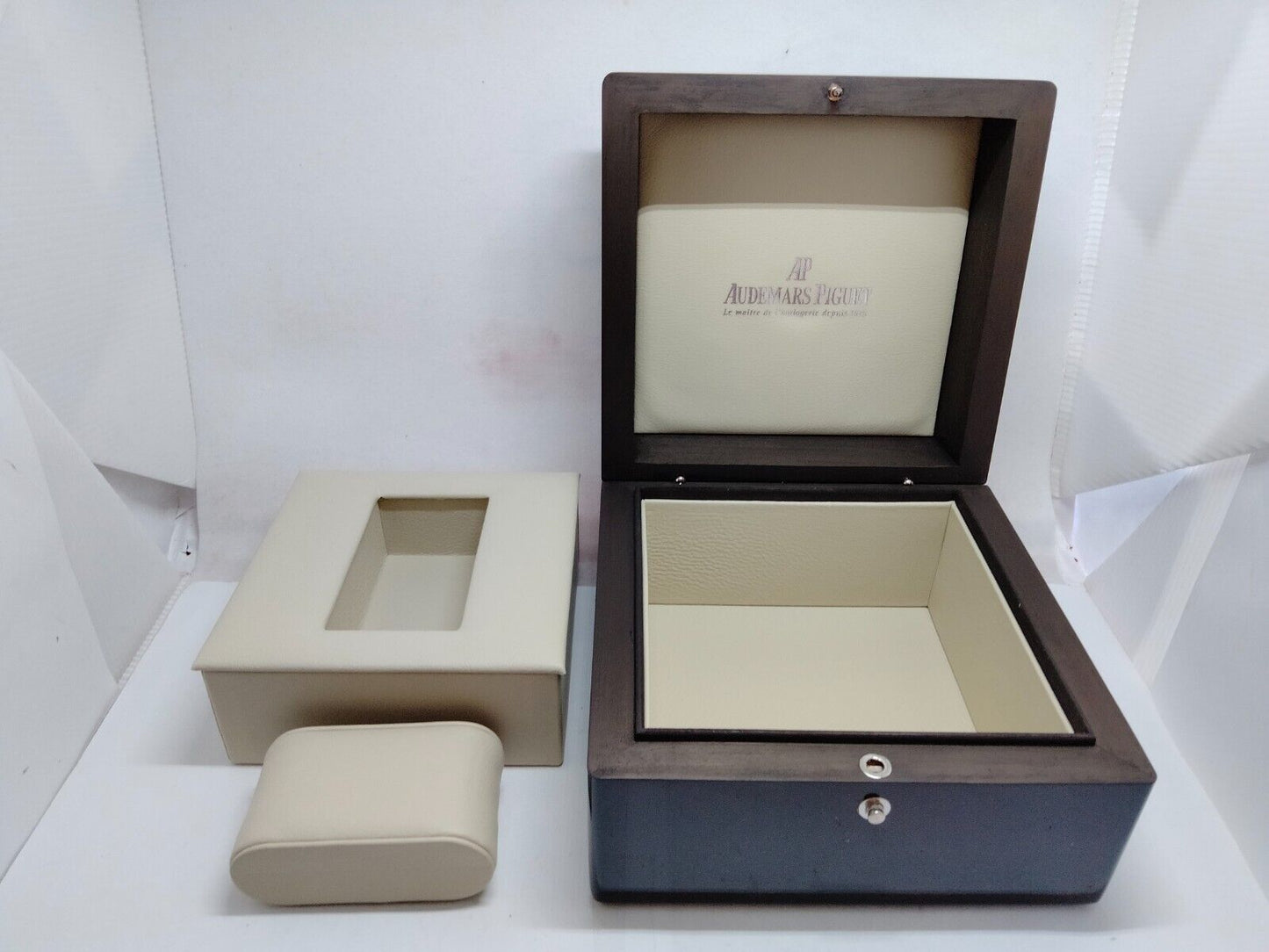 VINATAGE GENUINE Audemars Piguet watch box case booklet gray black 230611002yS