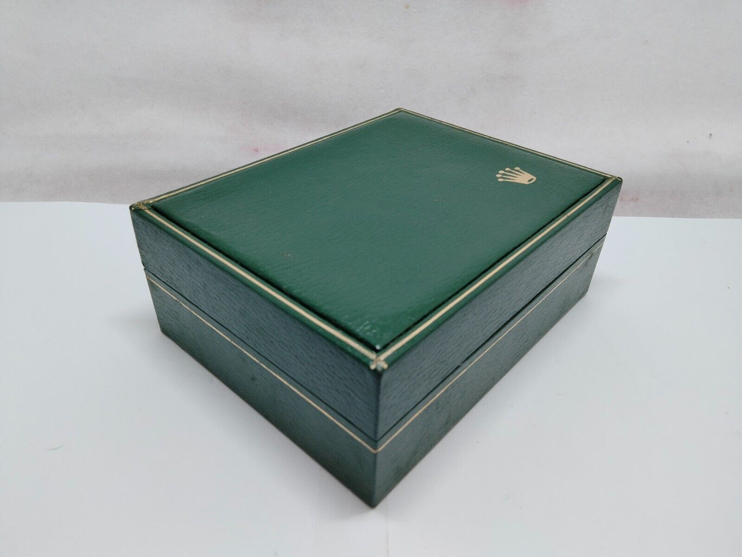 GENUINE ROLEX Green watch box case 11.00.2 wood leather no inner 230625002yS