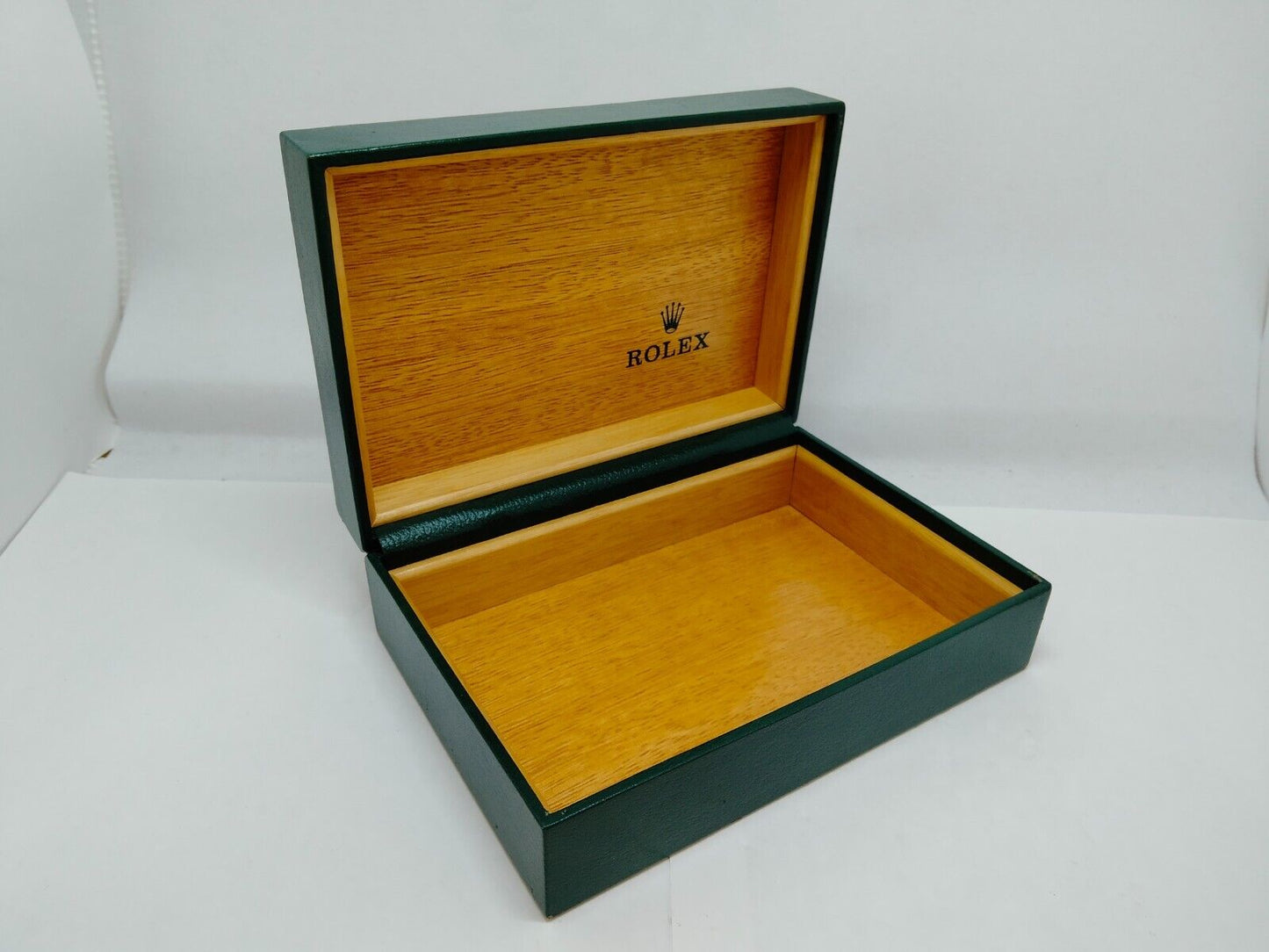 VINTAGE GENUINE ROLEX watch box case no inner cushion 68.00.71 Green 0619001y10S