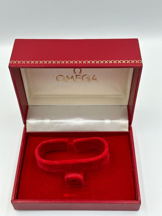 VINTAGE GENUINE OMEGA Speedmaster Seamaster Red watch box case wood 240201005yA