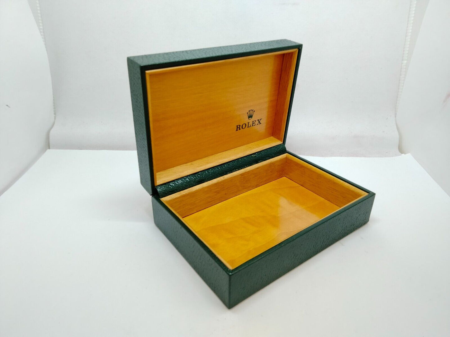 VINTAGE GENUINE ROLEX Green watch box case 68.00.55 no inner cushion 0905001y7S