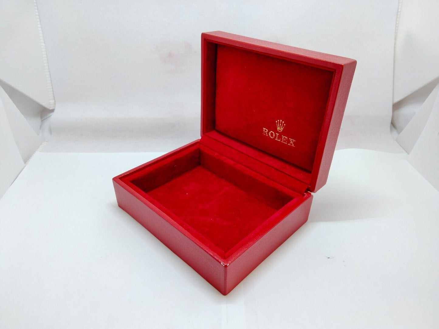 VINTAGE GENUINE ROLEX watch box case  no inner cushion red 14.00.08 1120011y4S