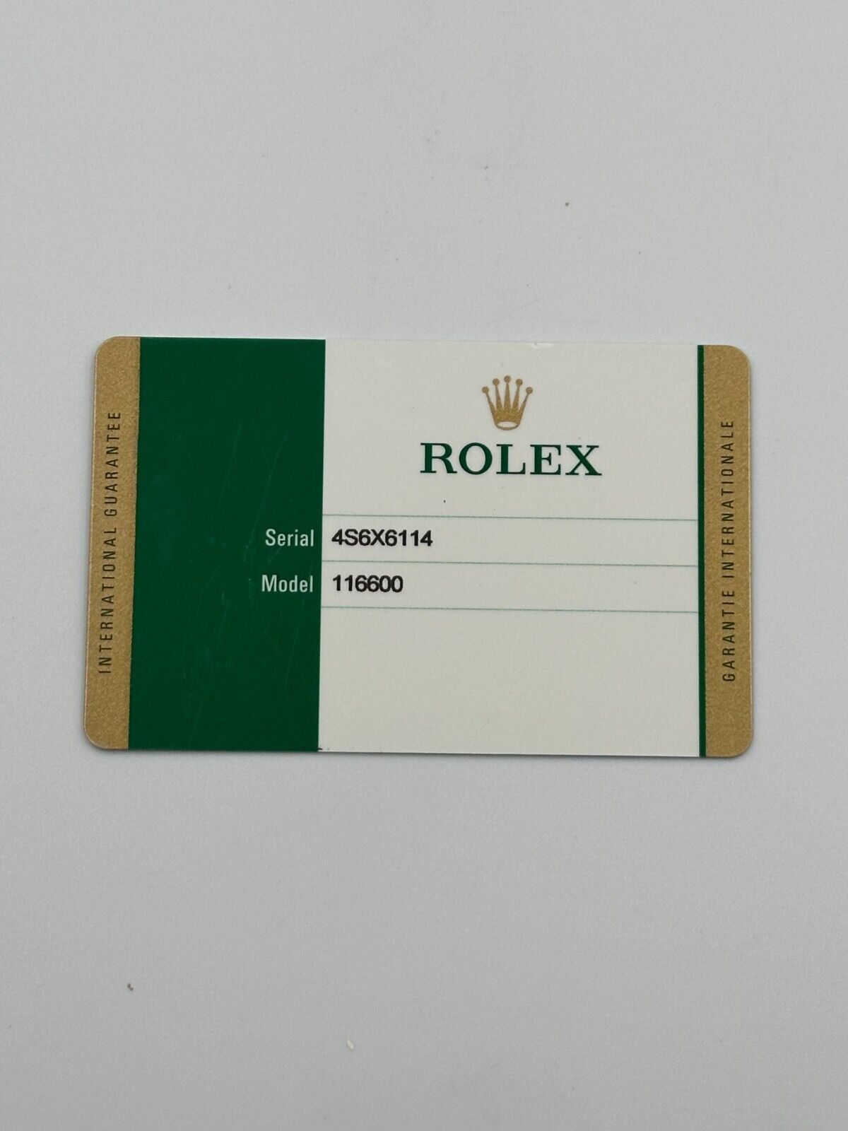 VINTAGE GENUINE ROLEX 116600 SEA-DWELLER SUBMARINER watch card 2015 240126004eA