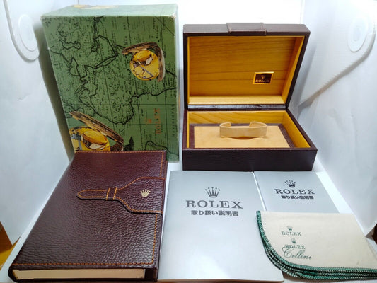 VINTAGE GENUINE ROLEX Day-Date Brown watch box case 71.00.55 notebook 0325001y2S