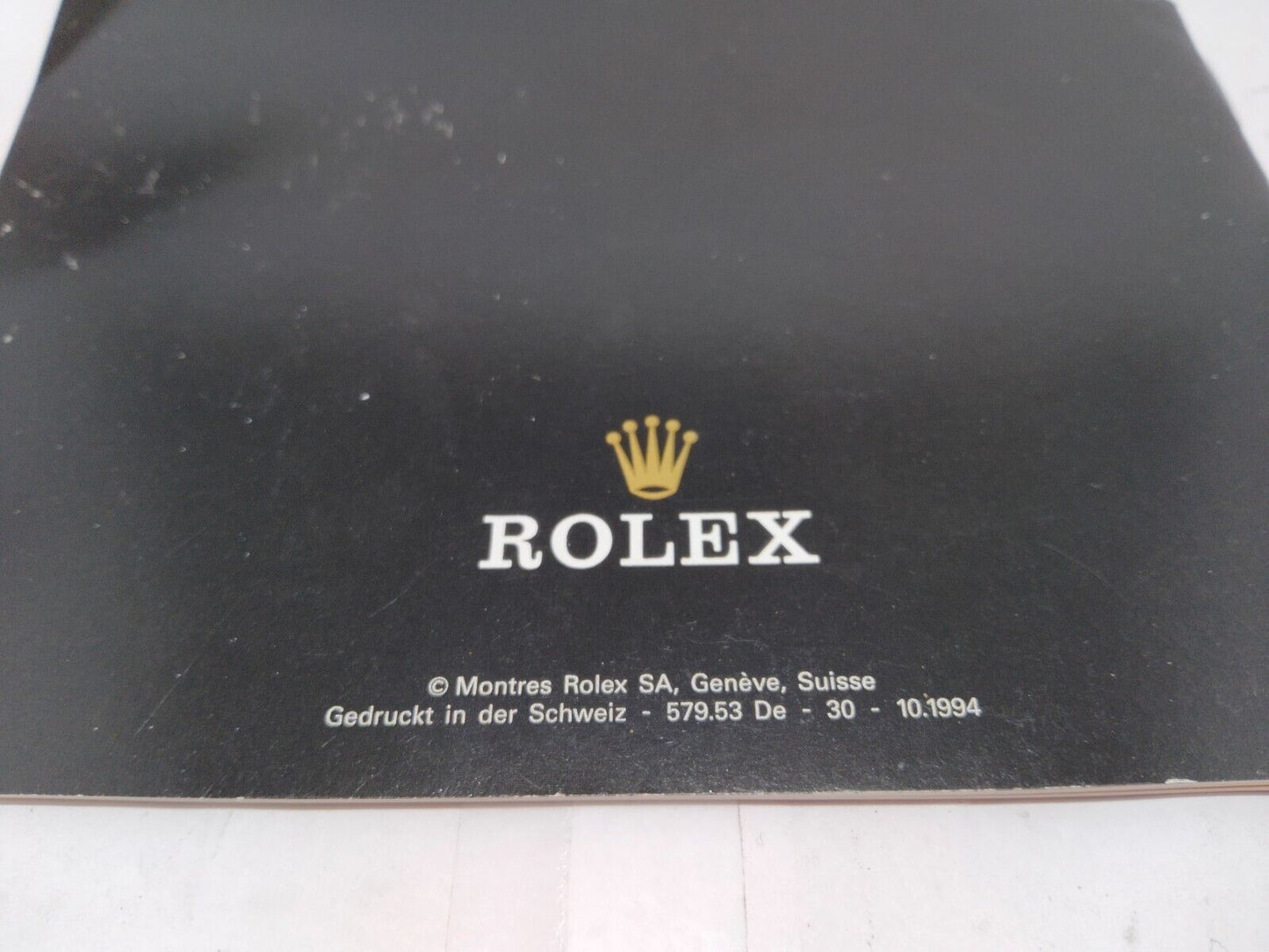 VINTAGE GENUINE ROLEX Green watch box case booklet 1994' paper 0217001e2S