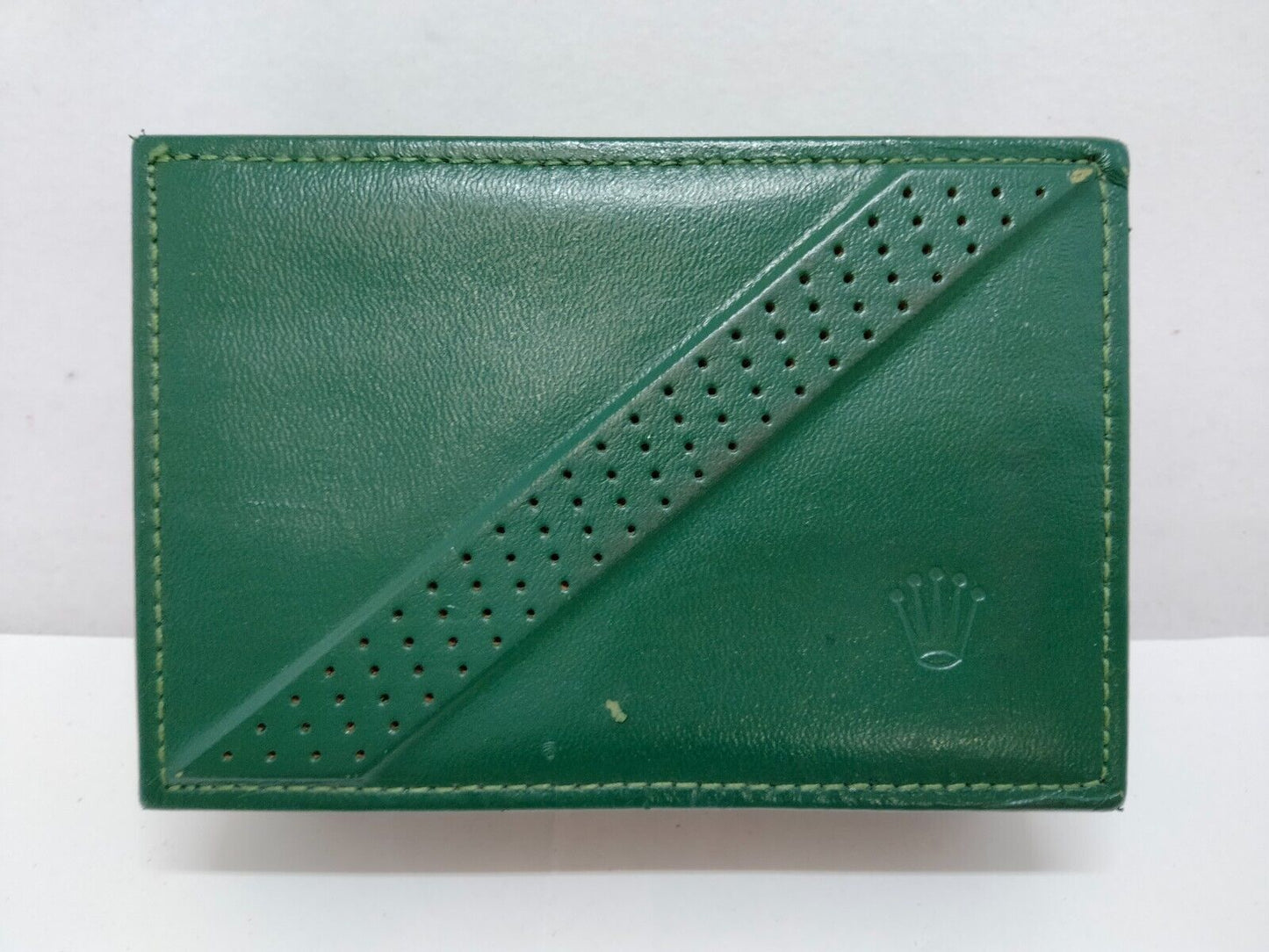 VINTAGE GENUINE ROLEX watch box case 68.00.06 no inner cushion green 0708002y1S