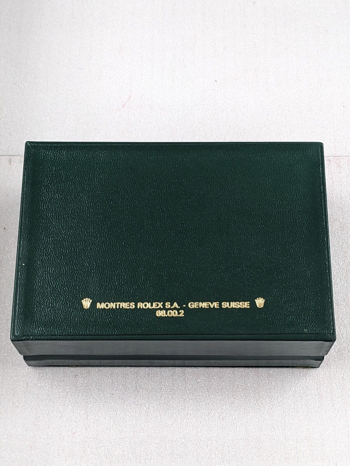 VINTAGE GENUINE ROLEX Green watch box case 68.00.2 leather wood 231109004y3S