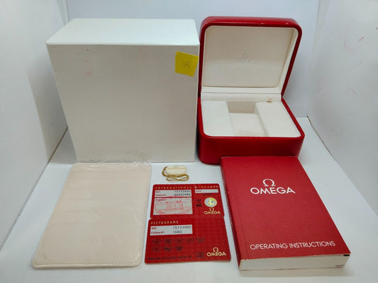 GENUINE OMEGA red watch box case warranty guarantee card booklet 0612006yS