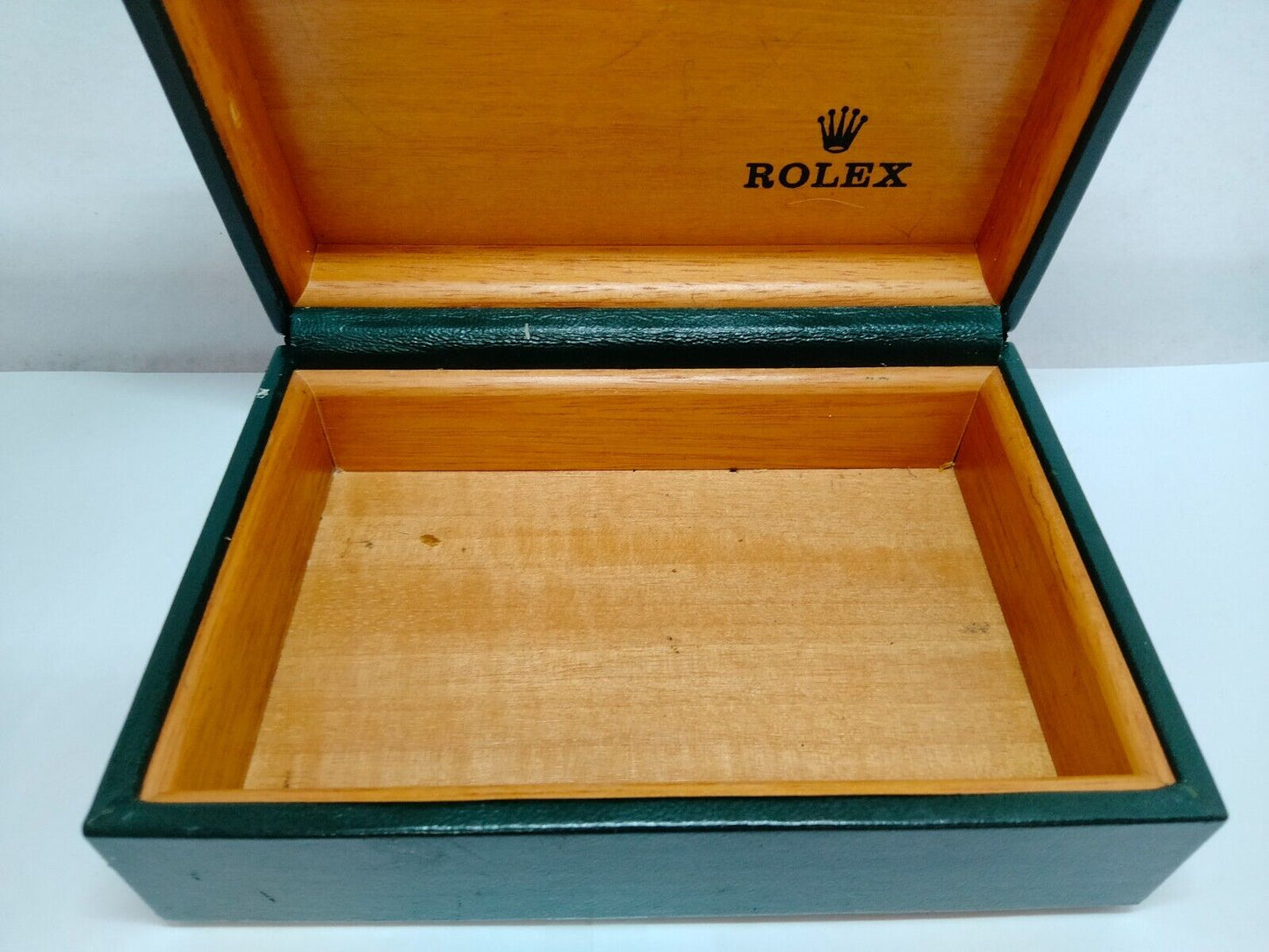 VINTAGE GENUINE ROLEX watch box case green 68.00.02 no inner cushion 0814003y1S