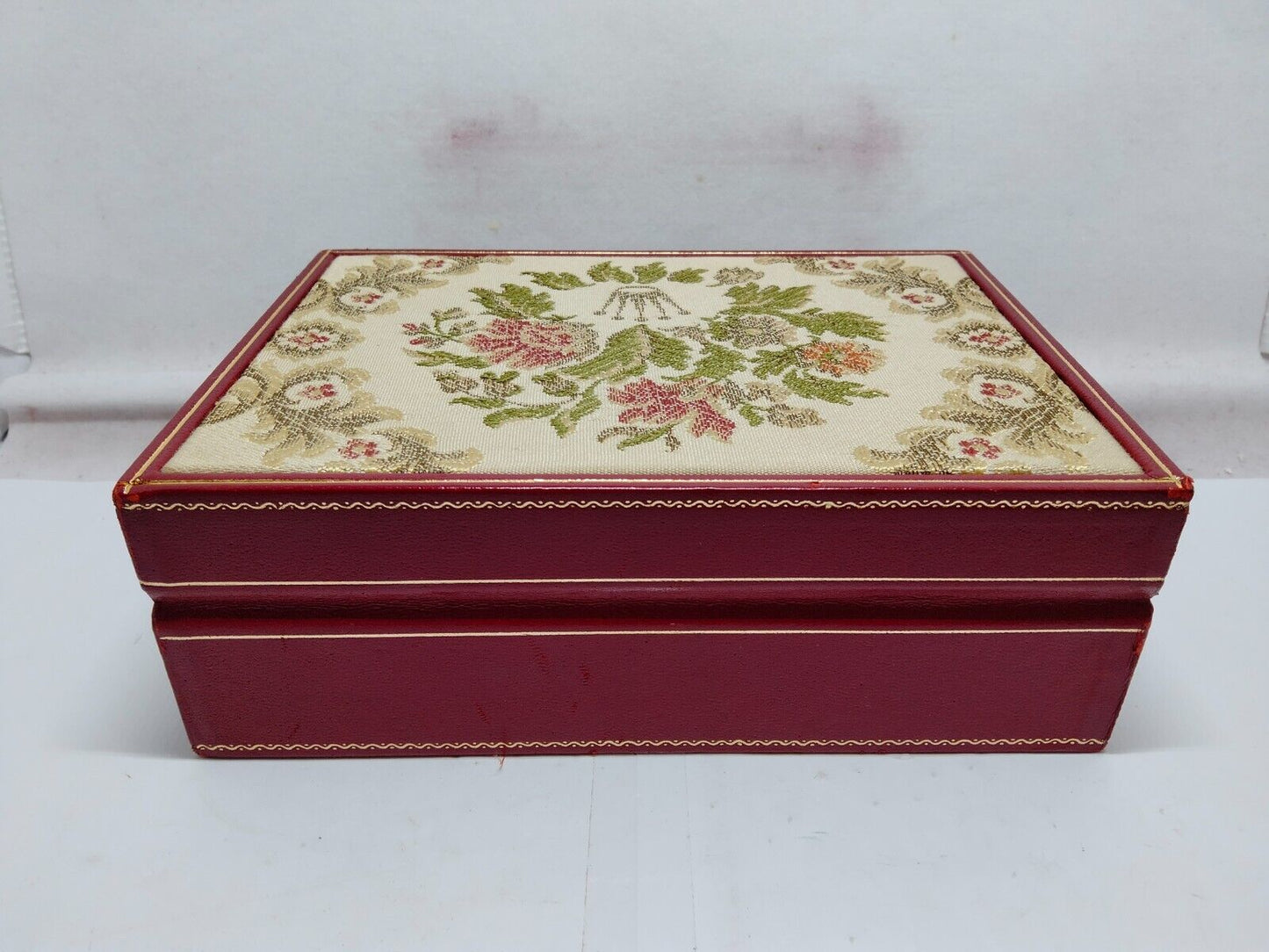 VINTAGE GENUINE ROLEX Red watch box case 60.01.2 no inner wood 230731007yS