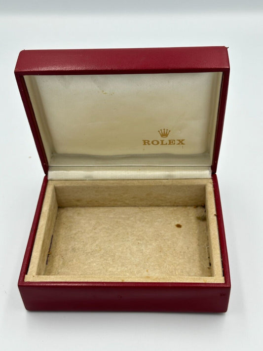 VINTAGE GENUINE ROLEX watch box case red 14.00.02 wood no inner 240114008yA