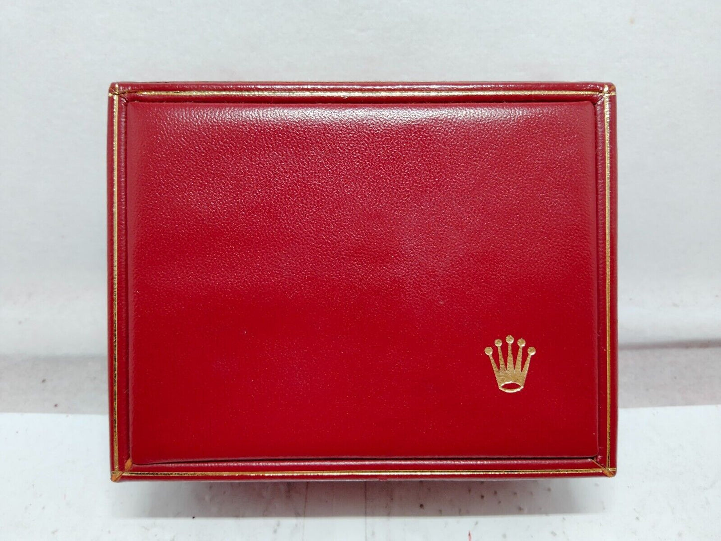 VINTAGE GENUINE ROLEX watch box case 14.00.02 Red wood no inner 230915007y3S