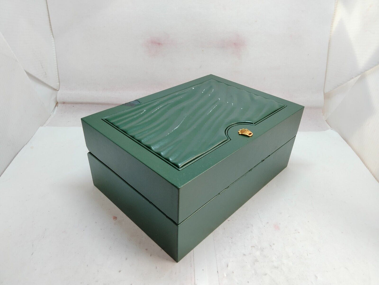 VINTAGE GENUINE ROLEX Green watch box case 31.00.04 wave no inner 231107014y2S