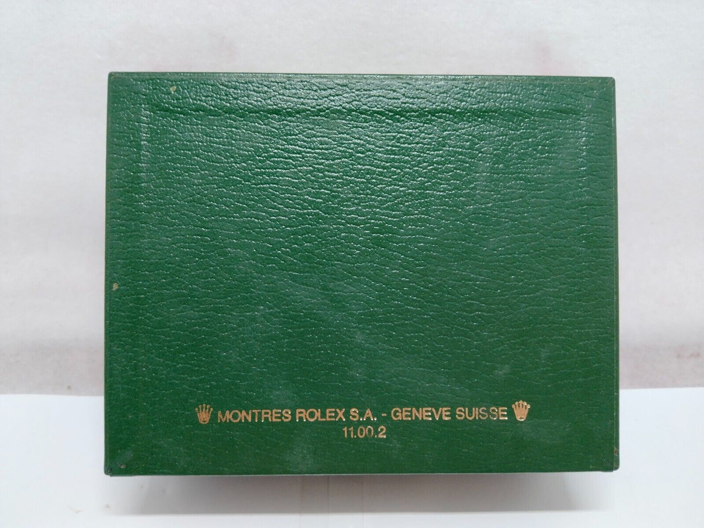 GENUINE ROLEX Green watch box case 11.00.2 wood leather no inner 230625002yS