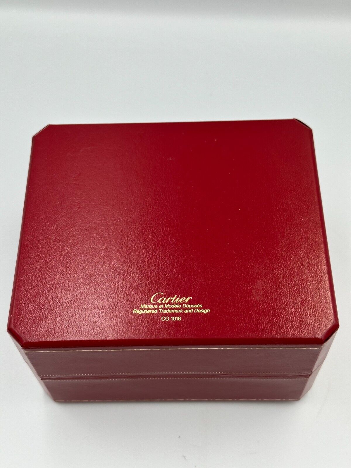 VINTAGE GENUINE CARTIER Red watch box case wood leather Booklet 240125001yA