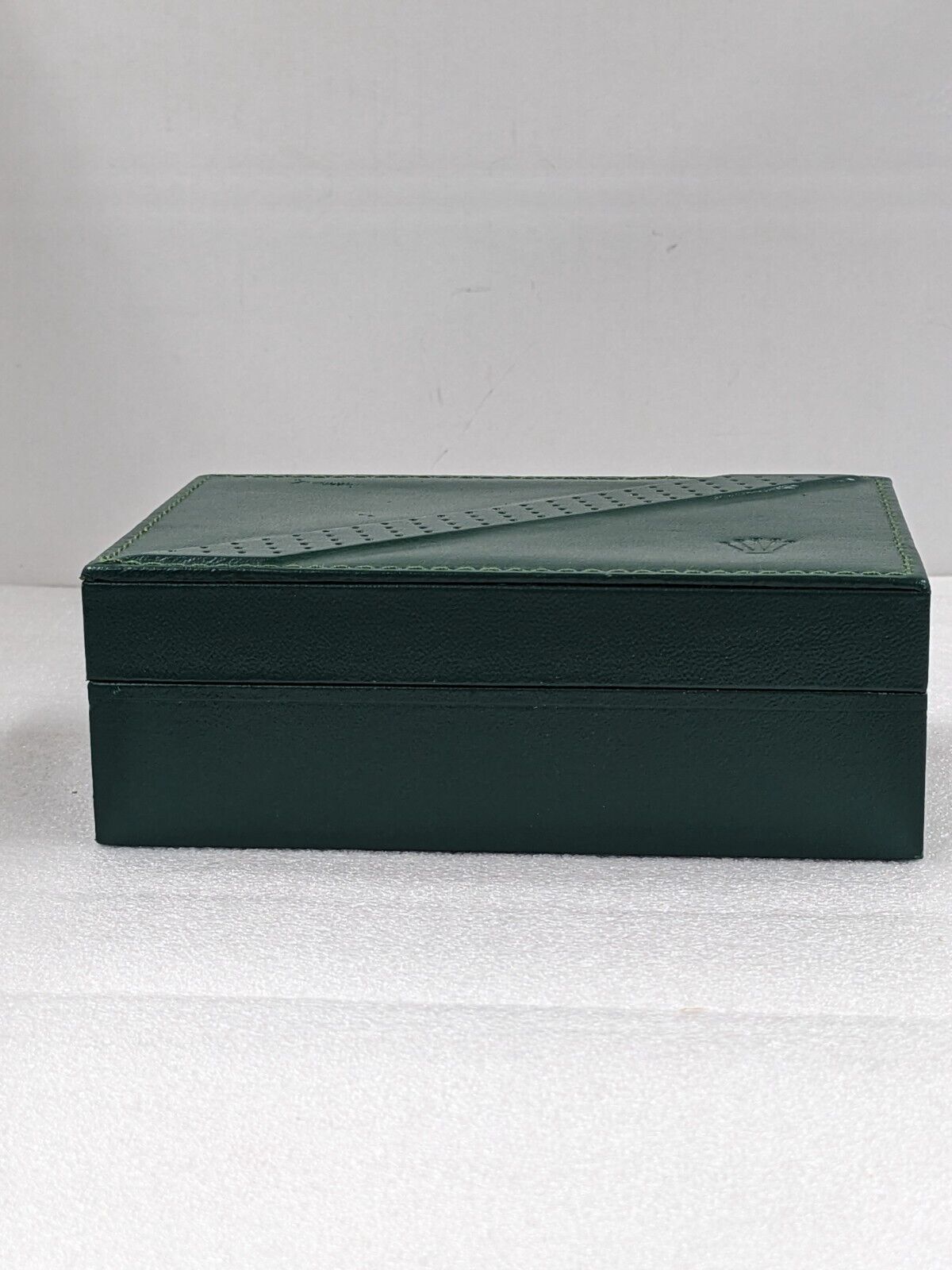 VINTAGE GENUINE ROLEX Green watch box case 68.00.06 leather wood 231109004y6S