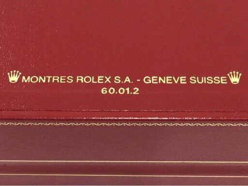 VINTAGE GENUINE ROLEX watch box case 60.01.2 Red wood no inner 231111004yS