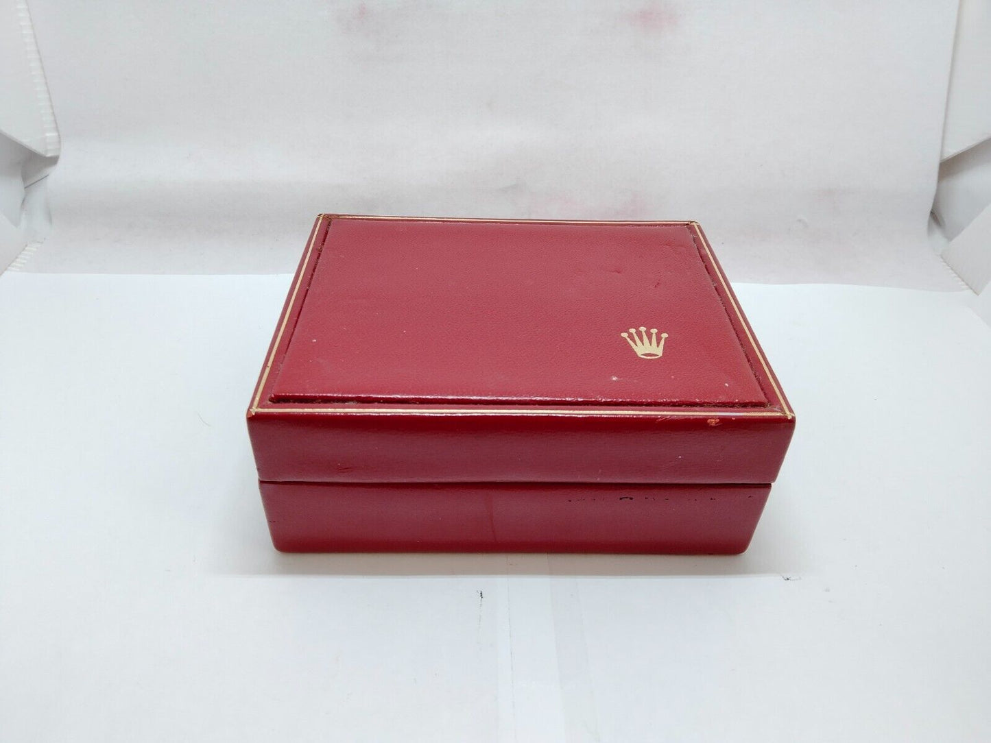 VINTAGE GENUINE ROLEX watch box case no inner cushion 14.00.02 red 1120011y5S