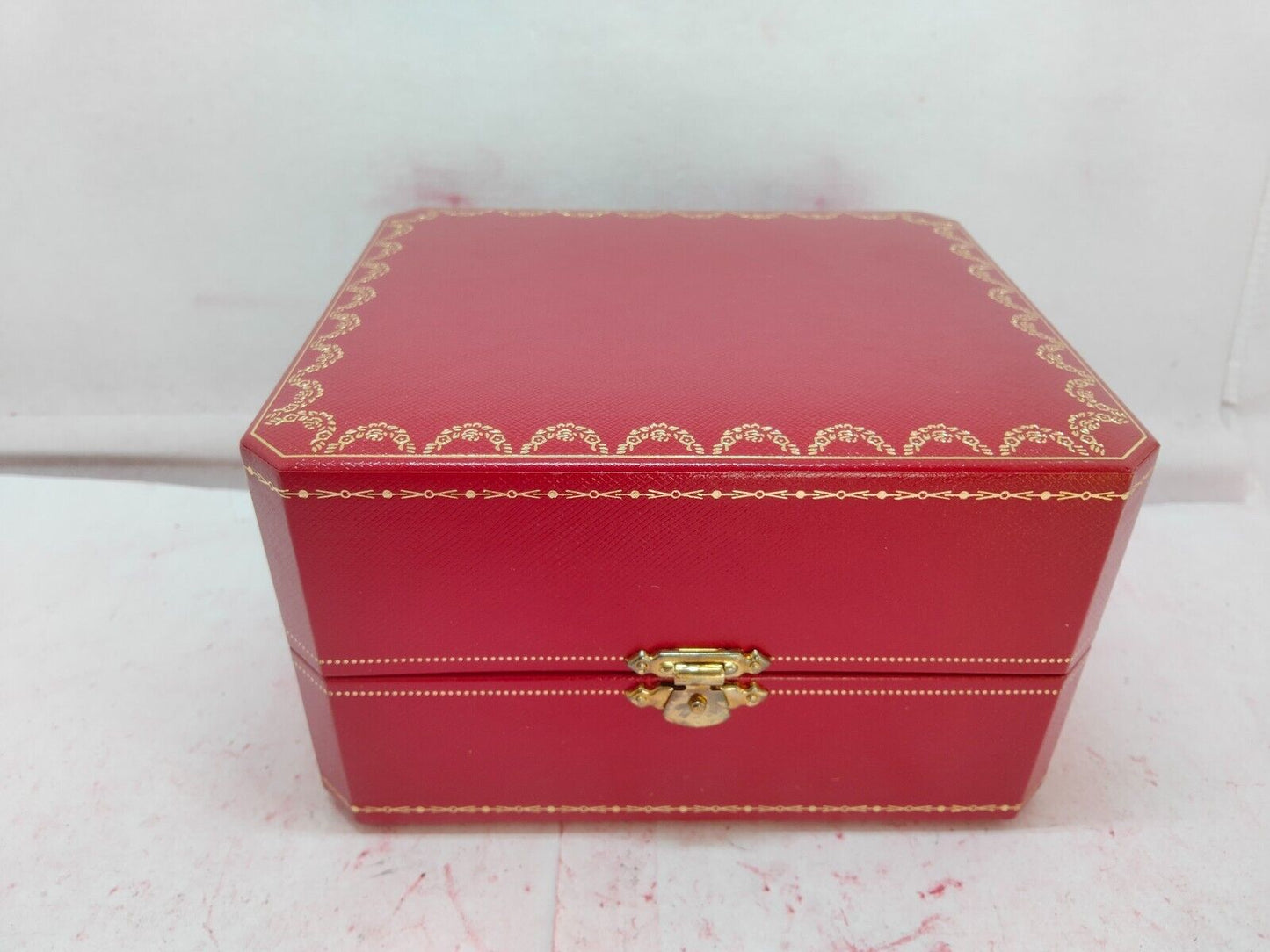 VINTAGE GENUINE CARTIER Red watch box case booklet DVD link white 231013003y1S