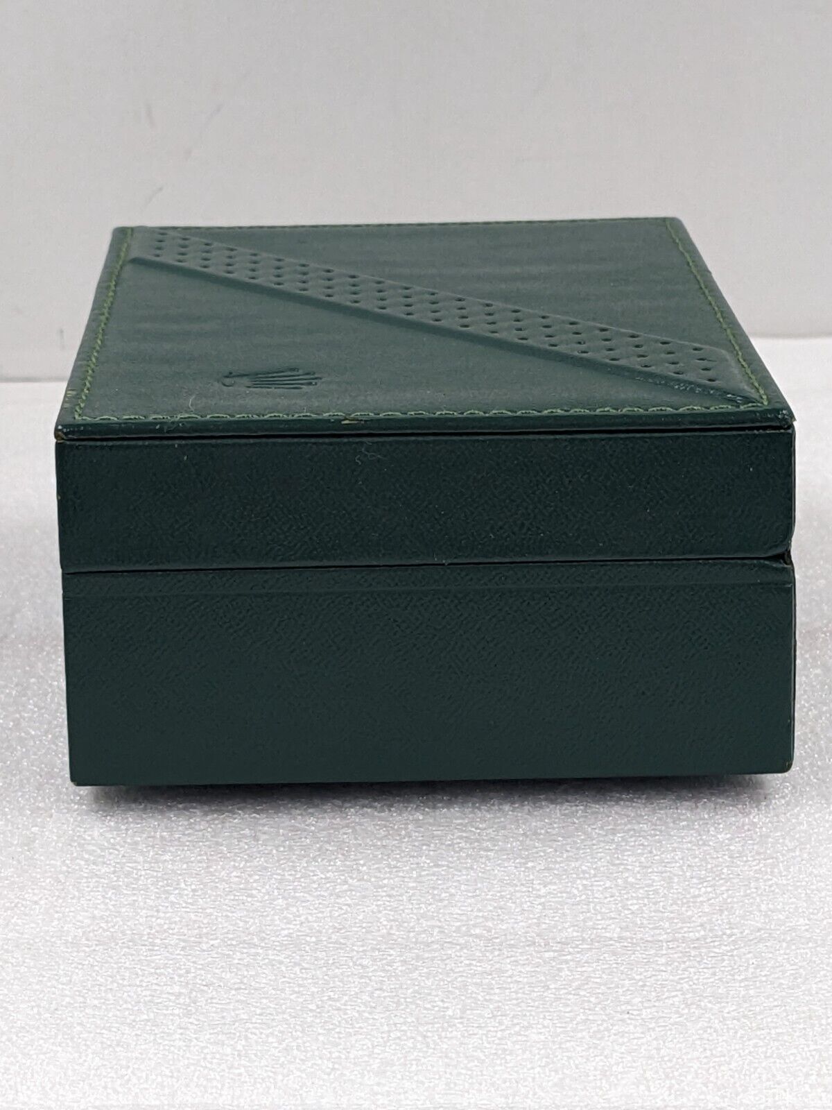 VINTAGE GENUINE ROLEX Green watch box case 68.00.06 leather wood 231109004y2S