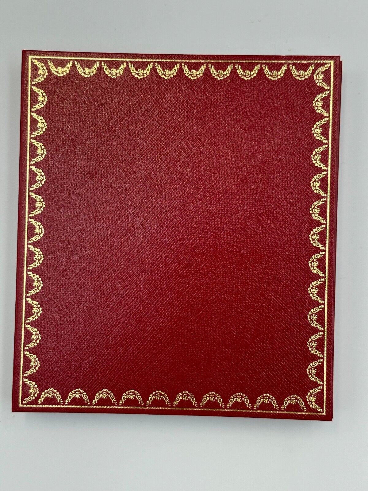 VINTAGE GENUINE CARTIER Red watch box case wood leather Booklet DVD 240128004mA