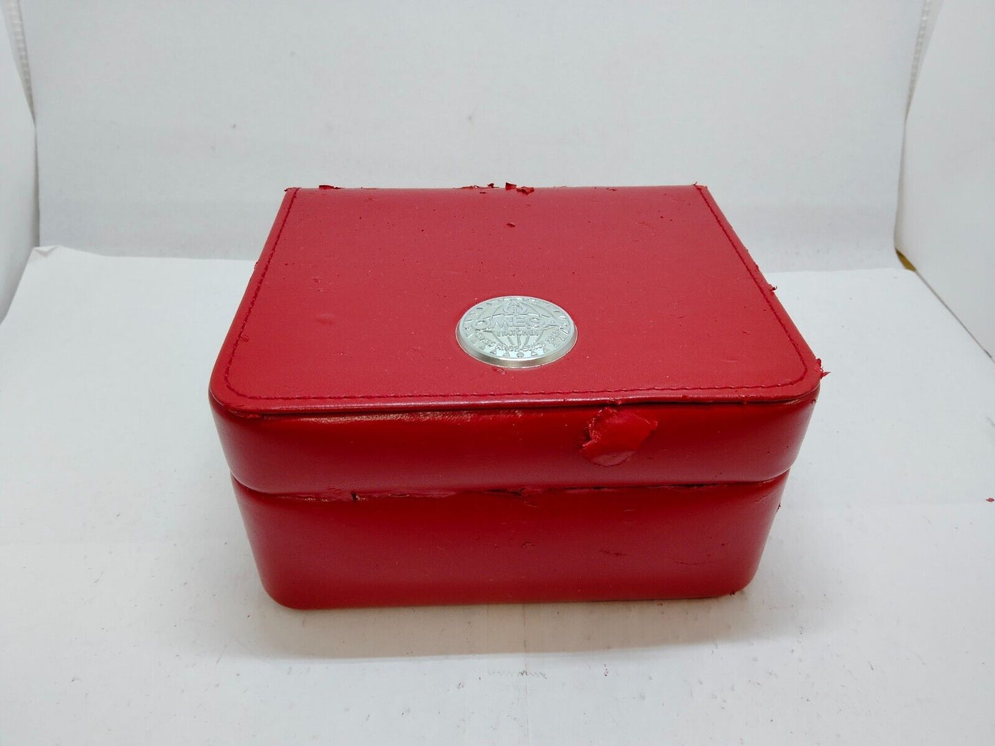 VINTAGE GENUINE OMEGA Speedmaster Seamaster watch box case red booklet 0715001mS