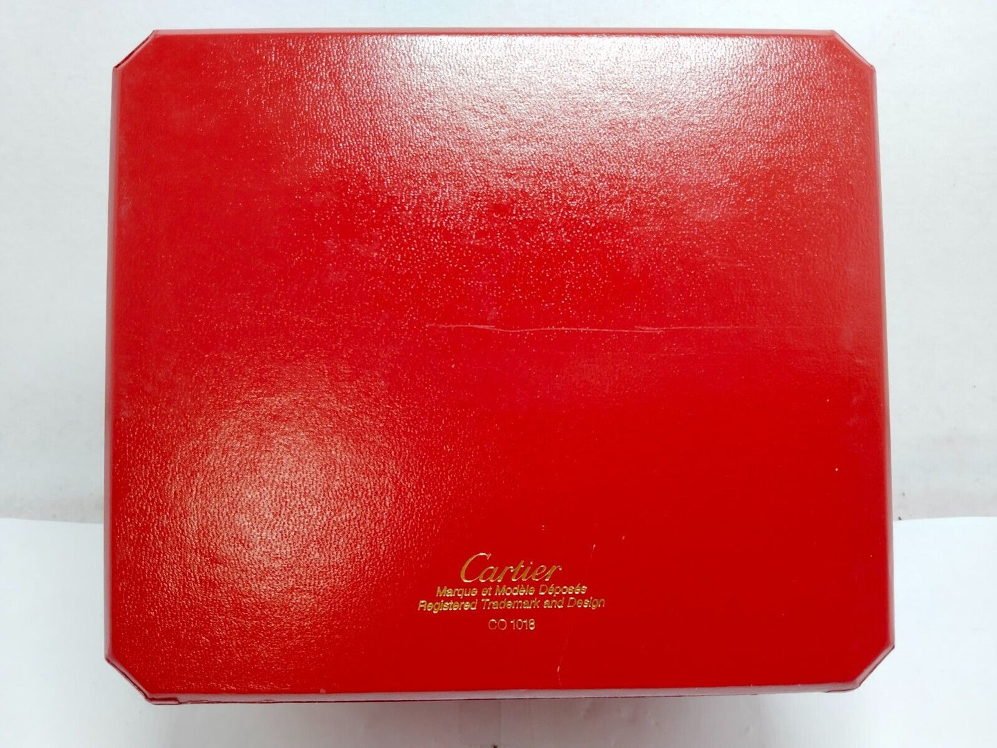 VINTAGE GENUINE CARTIER watch box case red leather booklet white 230530004yS