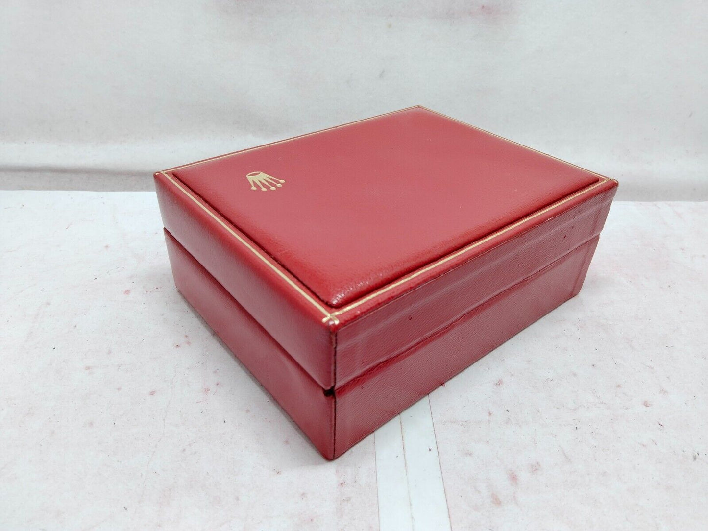 VINTAGE GENUINE ROLEX Red Watch Box Case 14.00.02 no inner wood  231029001yS