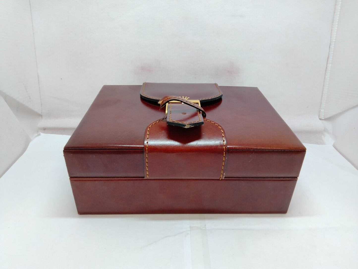 VINTAGE GENUINE ROLEX Day-date watch box case leather no inner junk 240103012y6S