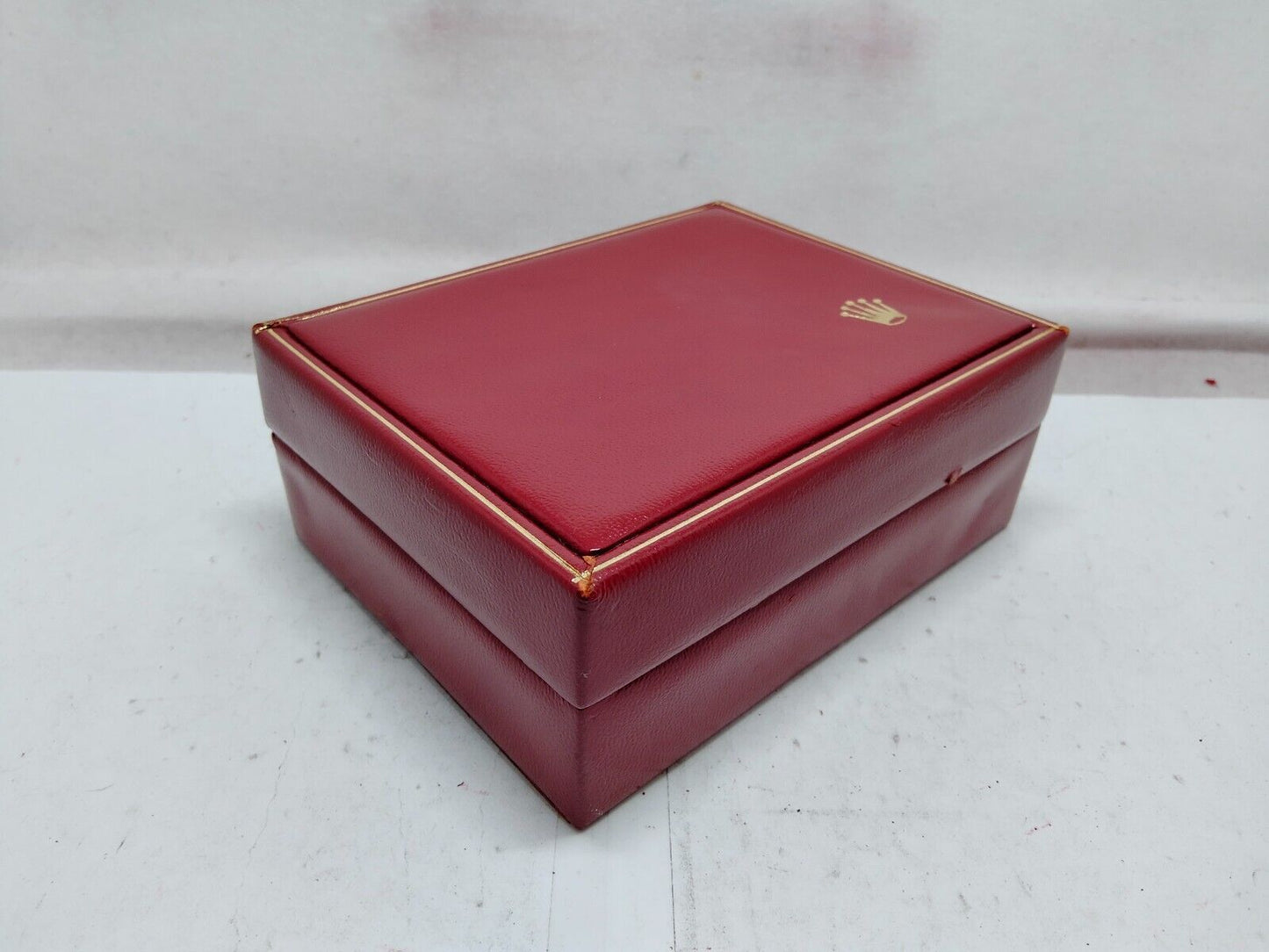 VINTAGE GENUINE ROLEX watch box case 14.00.02 Red wood no inner 230915007y3S