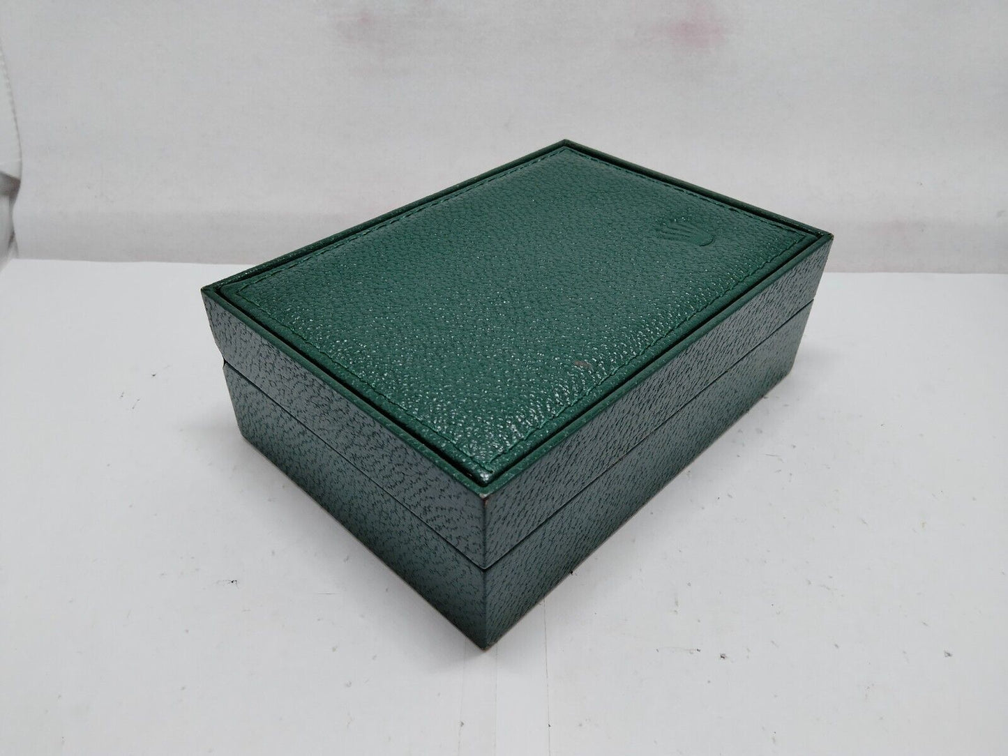 VINTAGE GENUINE ROLEX watch box case 68.00.55 Green wood no inner 0208001y3S