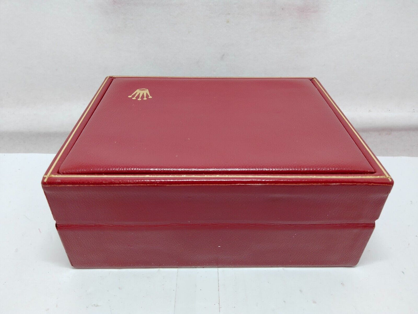 VINTAGE GENUINE ROLEX watch box case red 14.00.02 wood no inner 230921008y5S