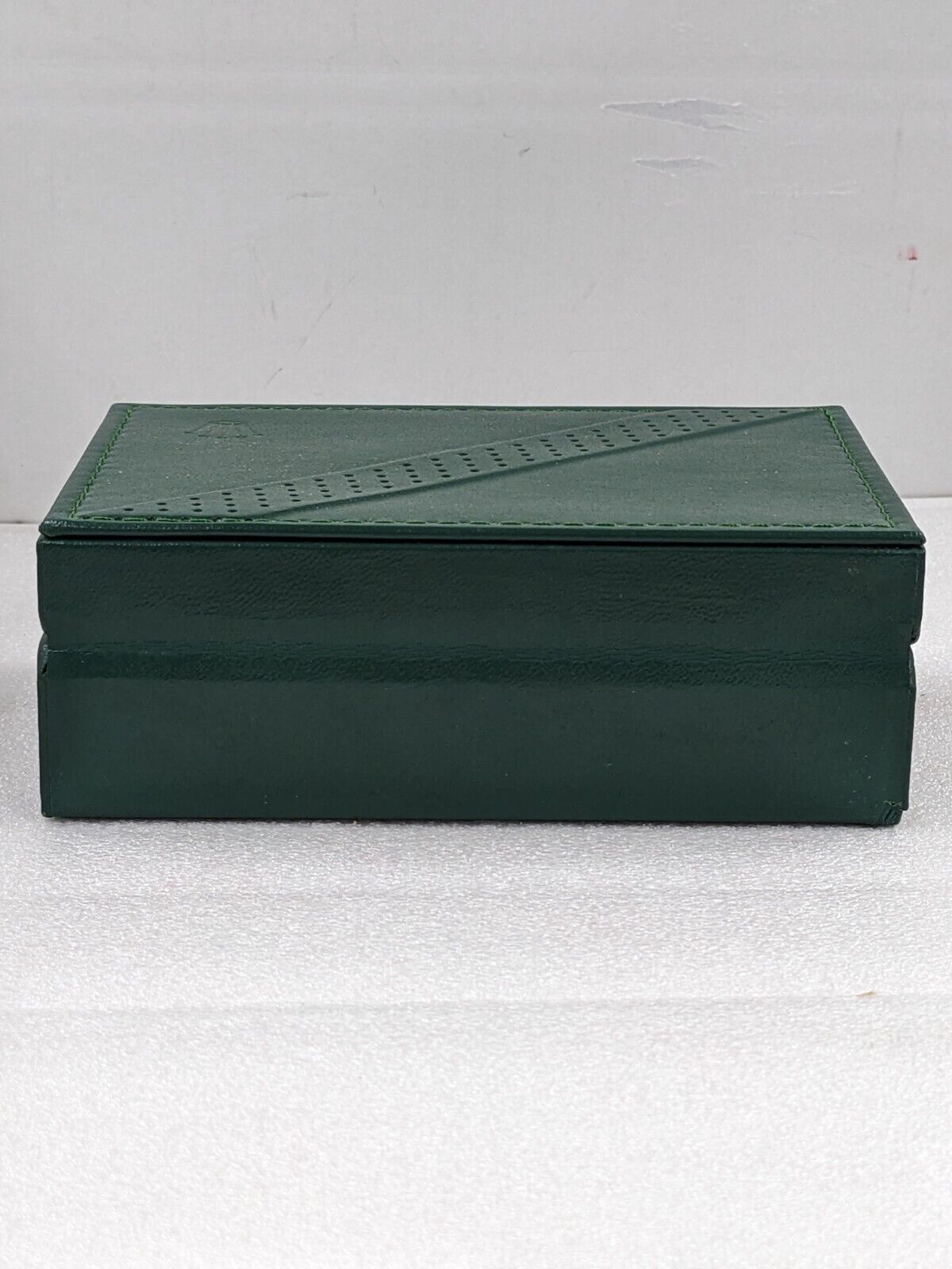 VINTAGE GENUINE ROLEX Green watch box case 68.00.2 wood leather 231214006y7S