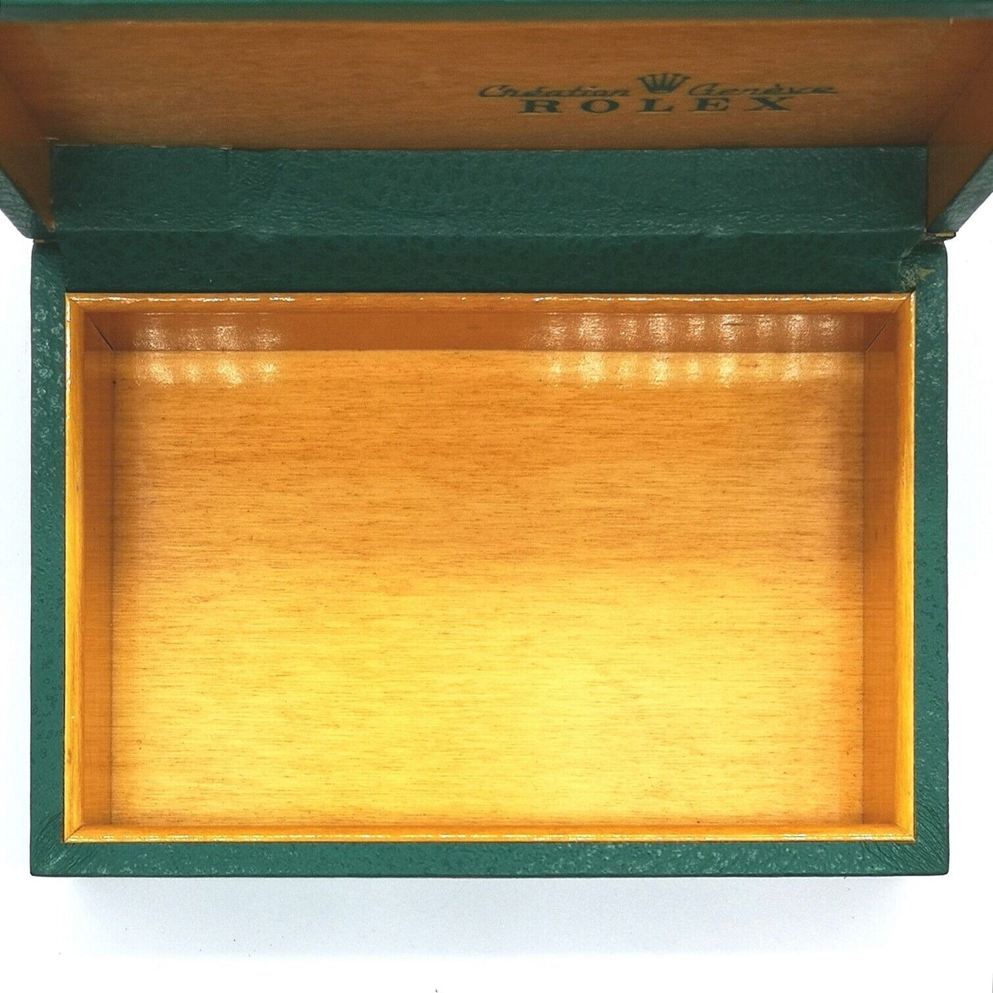 VINTAGE GENUINE ROLEX green watch box case no inner cushion 68.00.3 0420002e