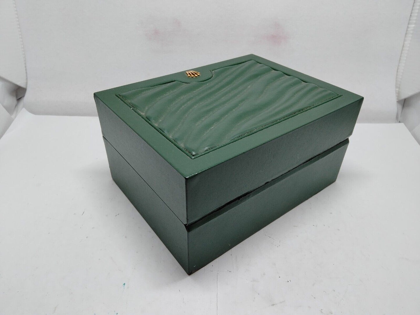 VINTAGE GENUINE ROLEX watch box case 30.00.02 no inner wave green 0119003y1S