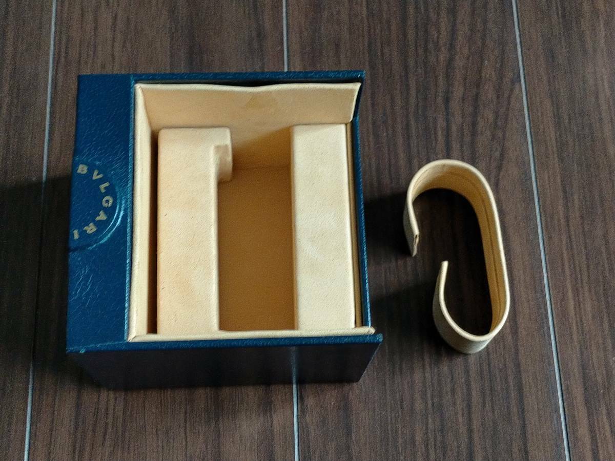 VINTAGE GENUINE BVLGARI watch box case Black leather 0517001y