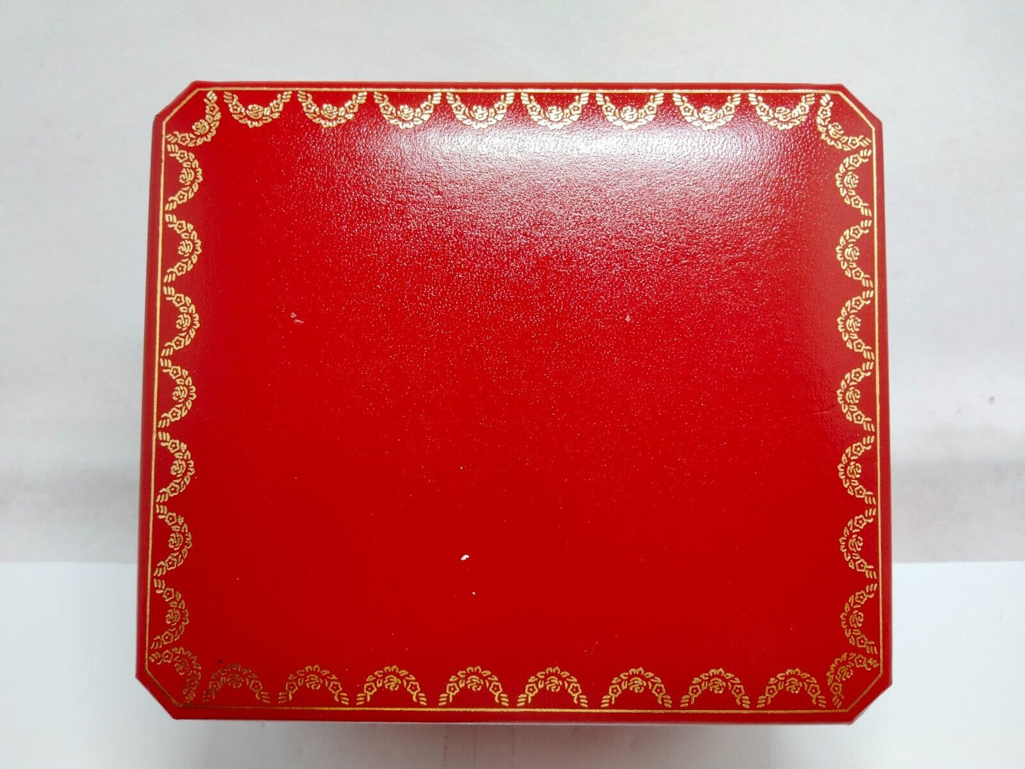 VINTAGE GENUINE CARTIER CO1018 watch box case red wood booklet 230627001yS