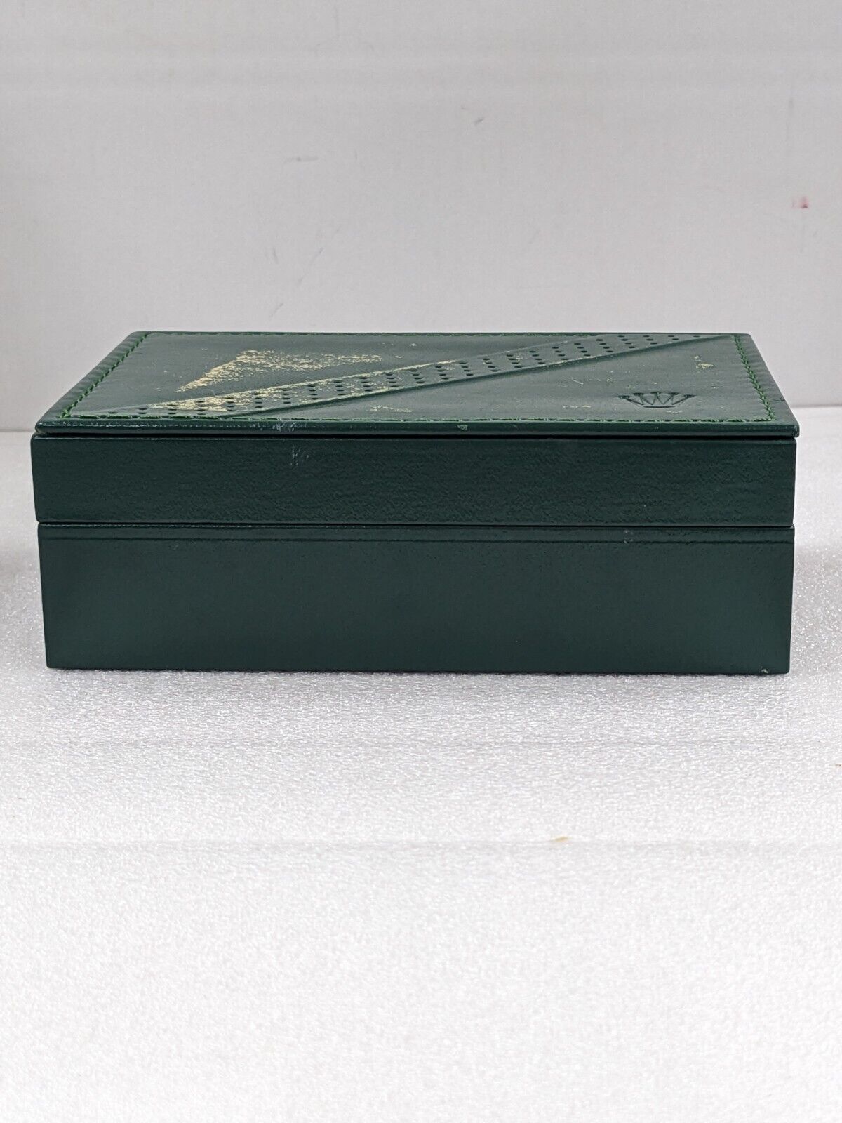 VINTAGE GENUINE ROLEX Green watch box case 68.00.2 leather no inner 231109004y8S